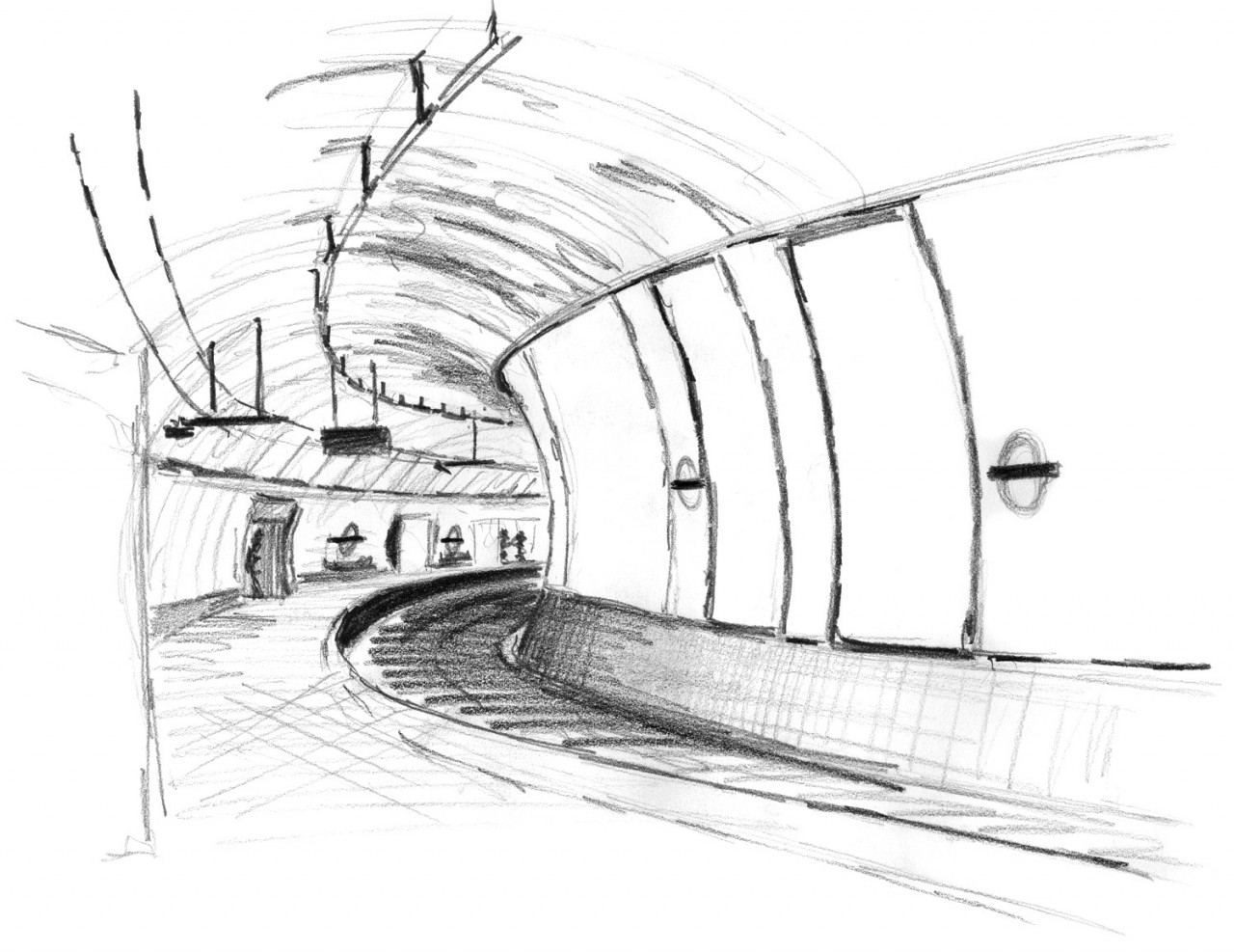 London Underground Sketch Sketch Coloring Page